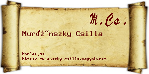 Muránszky Csilla névjegykártya