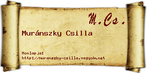 Muránszky Csilla névjegykártya
